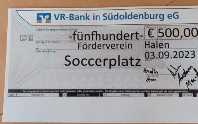 500 Euro für den Soccerplatz